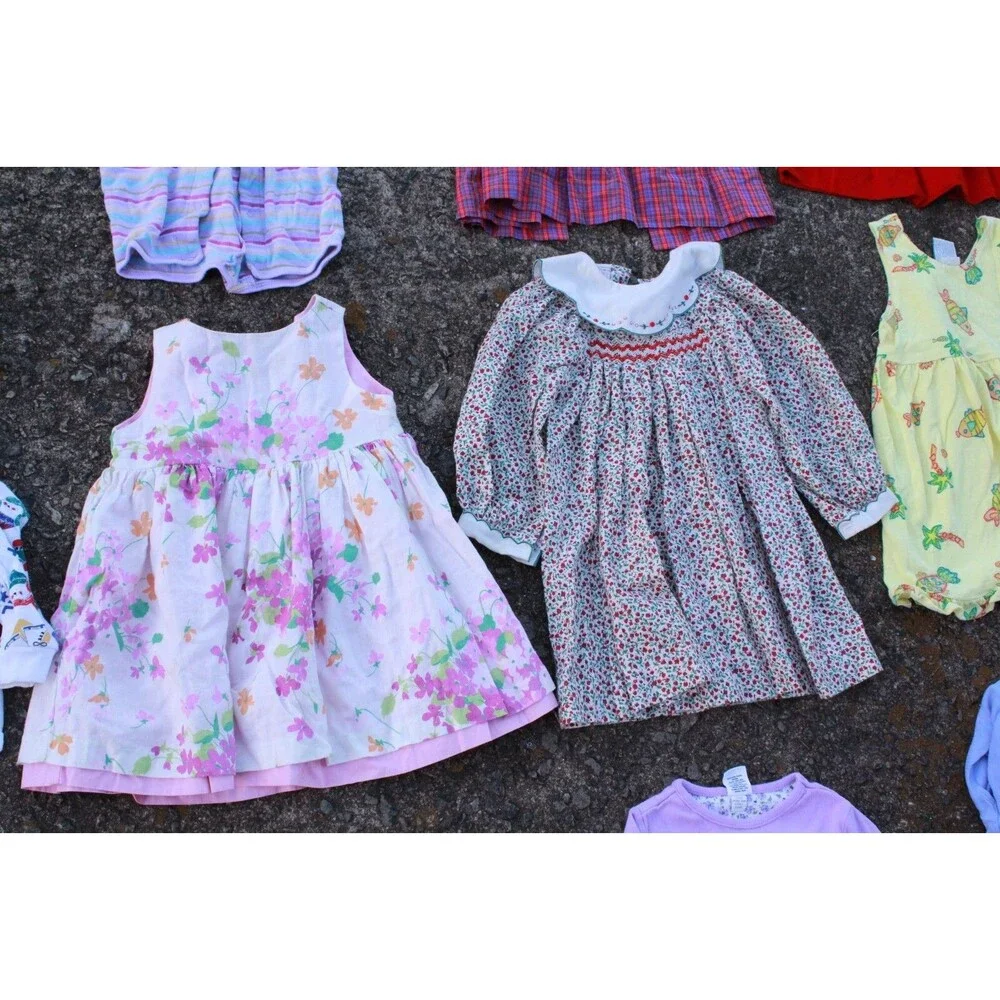 Huge Lot 26 pcs Girls Clothing 18M Outfits Dresses Play Photoshoot Sleep Overall